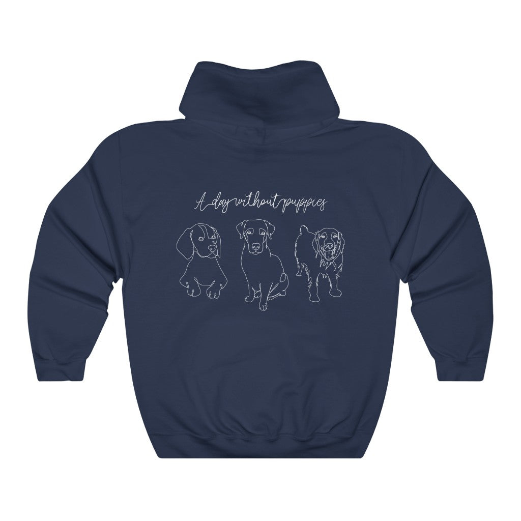 Unisex A Day Without Coffee Is Like ... A Day Without Puppies Double-sided Hoodie