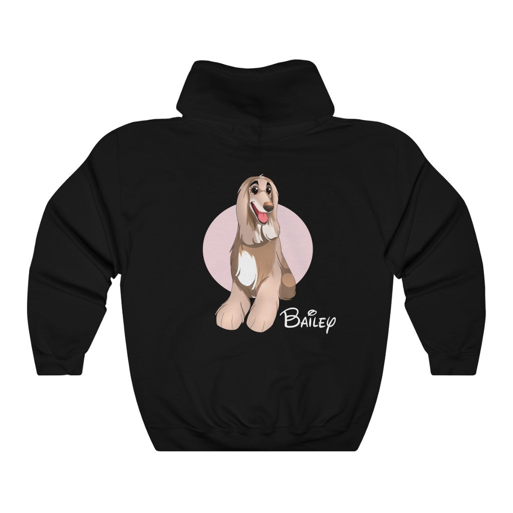 Unisex Hand-drawn Disney Style Pet Illustration Hoodie