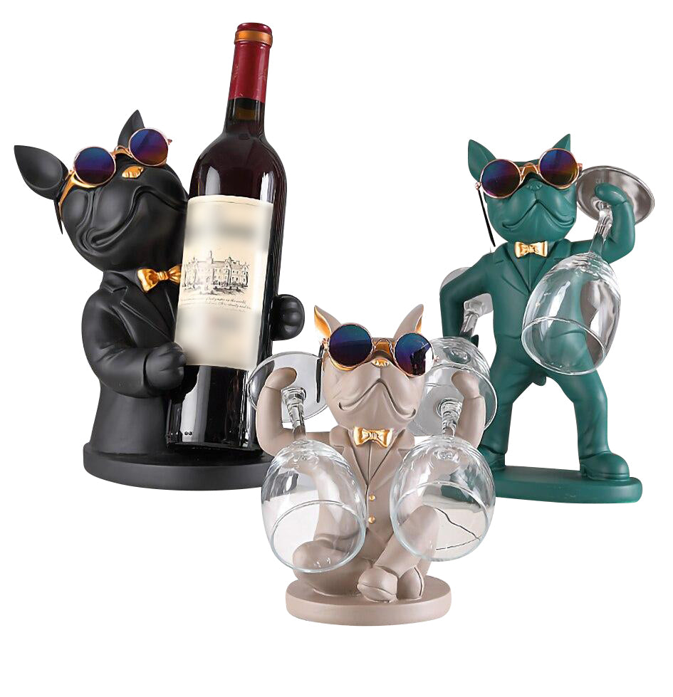 Frenchie Butler Wine Glass Holder