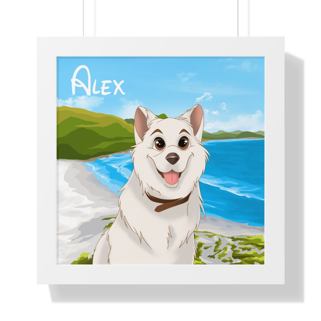 Disney Style Framed Vertical Pet Poster (6 sizes)