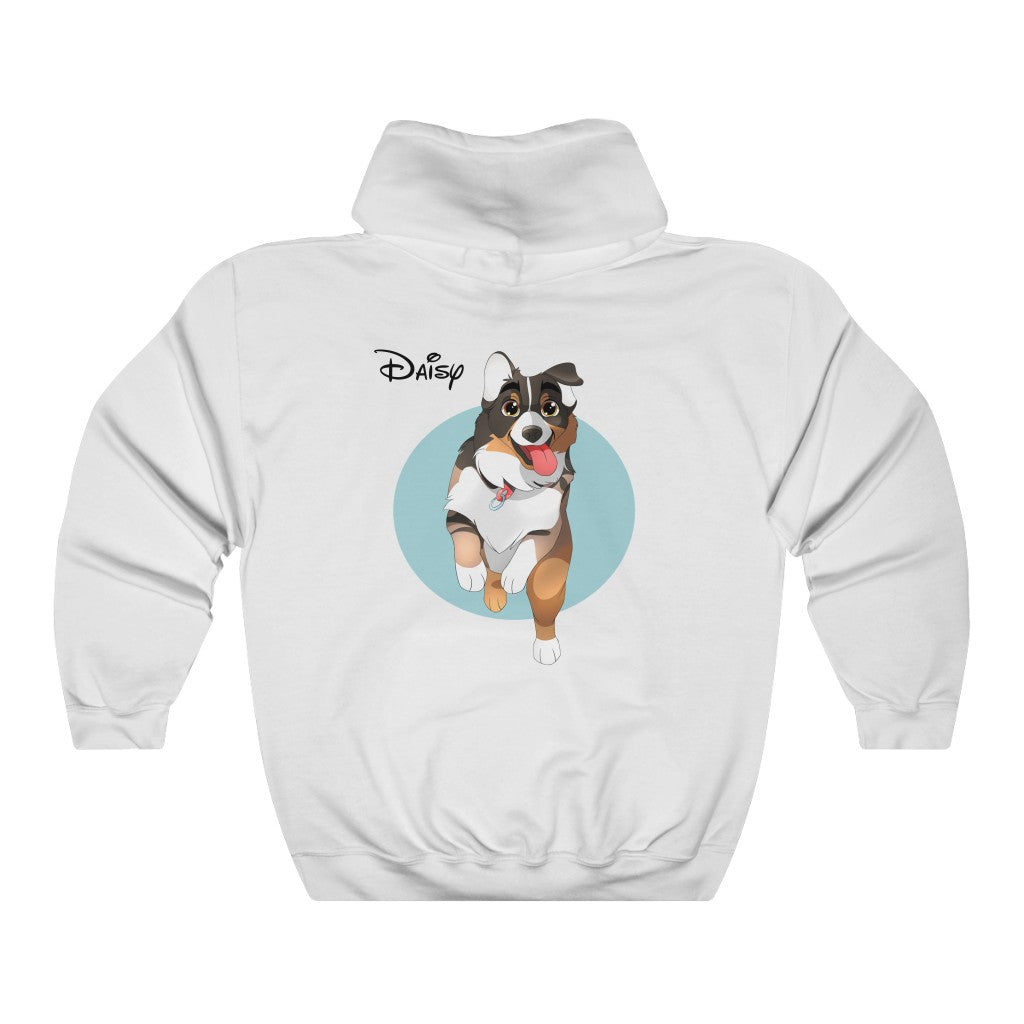 Unisex Hand-drawn Disney Style Pet Illustration Hoodie