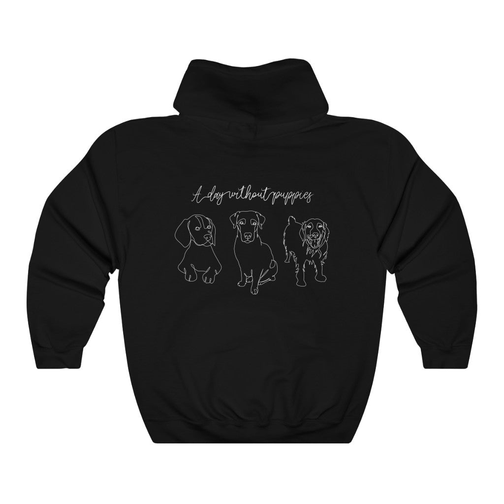 Unisex A Day Without Coffee Is Like ... A Day Without Puppies Double-sided Hoodie
