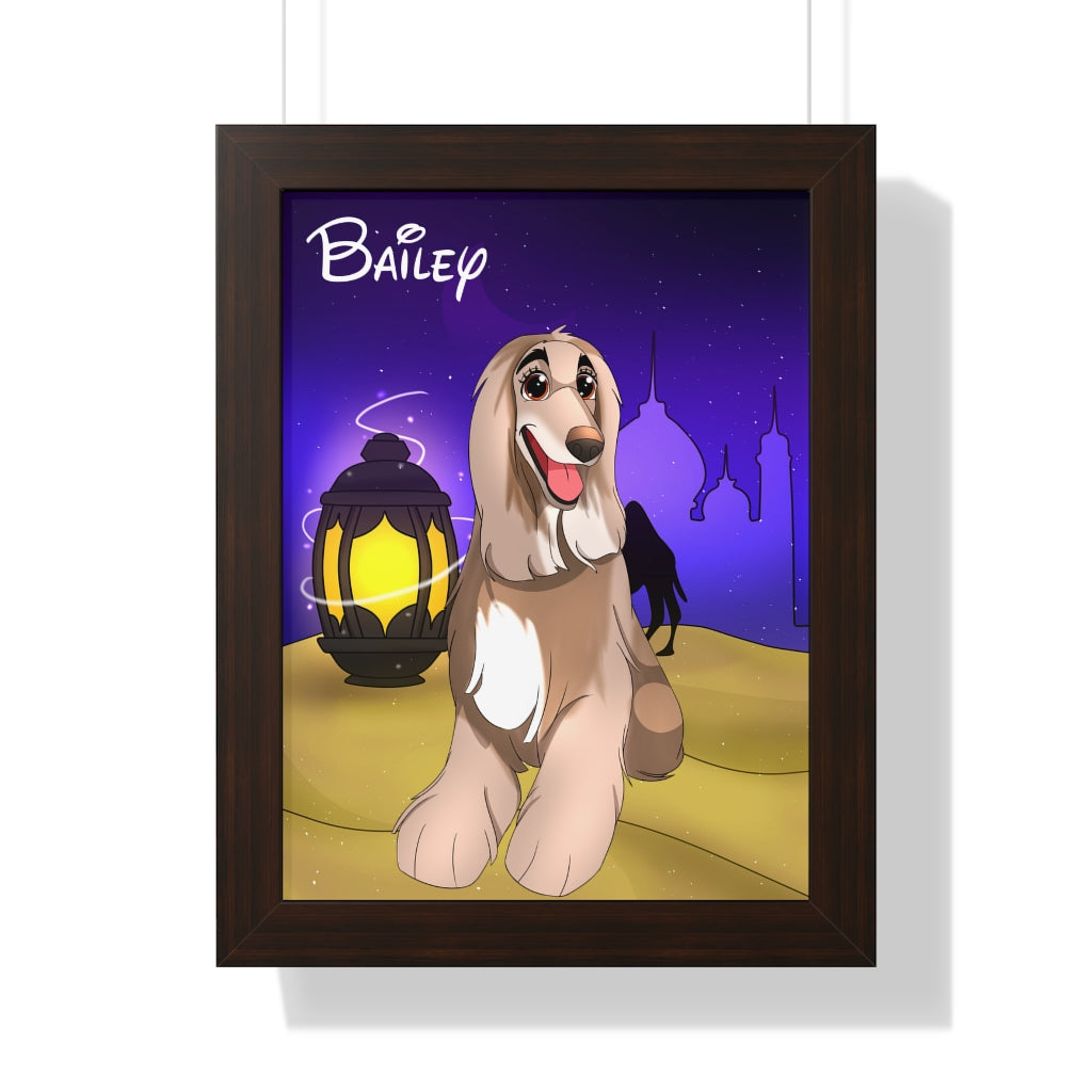 Disney Style Framed Vertical Pet Poster (6 sizes)