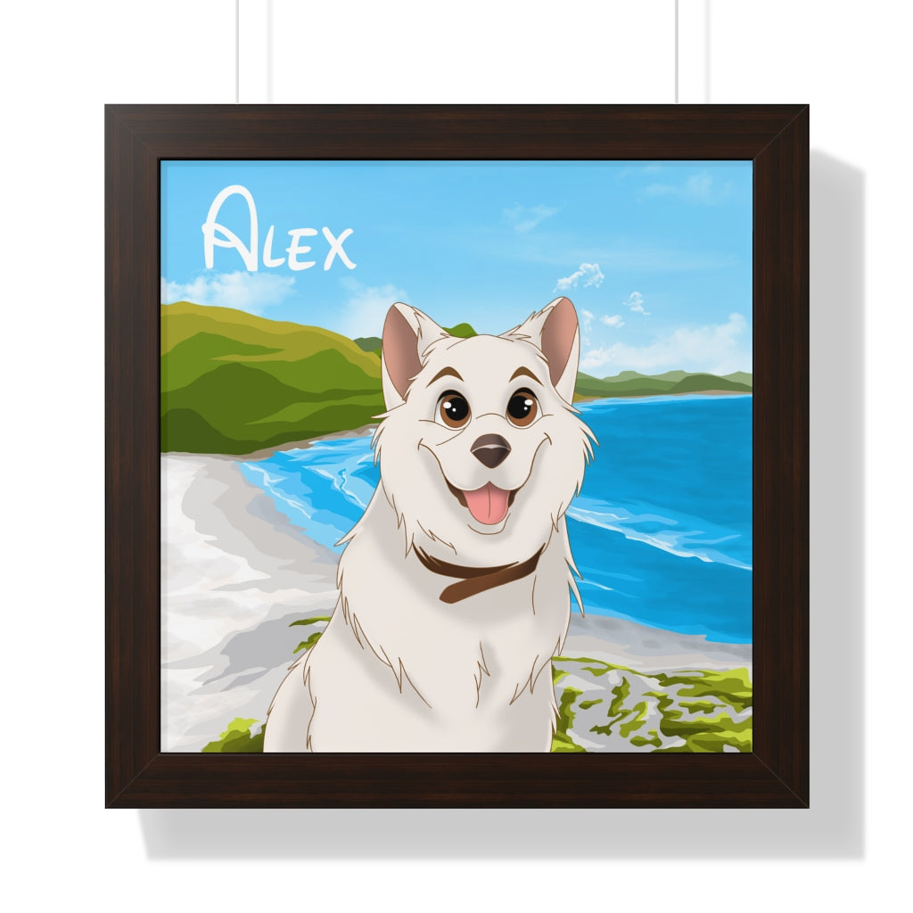 Disney Style Framed Vertical Pet Poster (6 sizes)