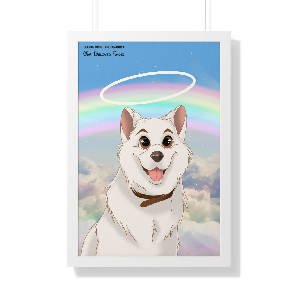 Disney Style Framed Vertical Pet Poster (6 sizes)