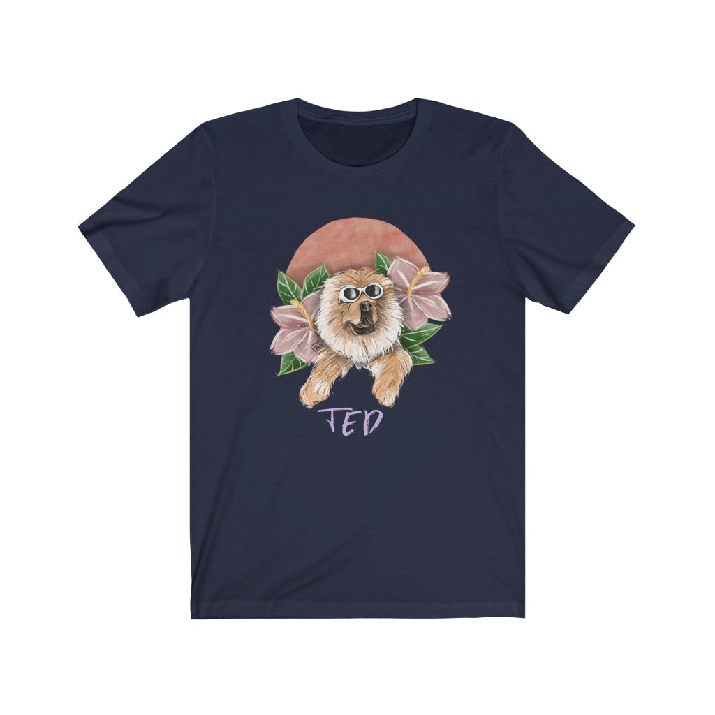 Unisex Hand-drawn Artistic Half-Body Style Pet Illustration T-shirt