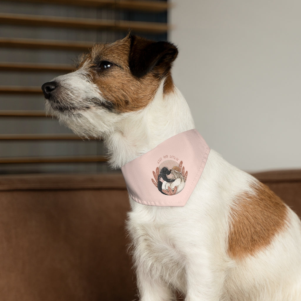 Custom Artistic Half-Body Style Pet Illustration Bandana (3 sizes)