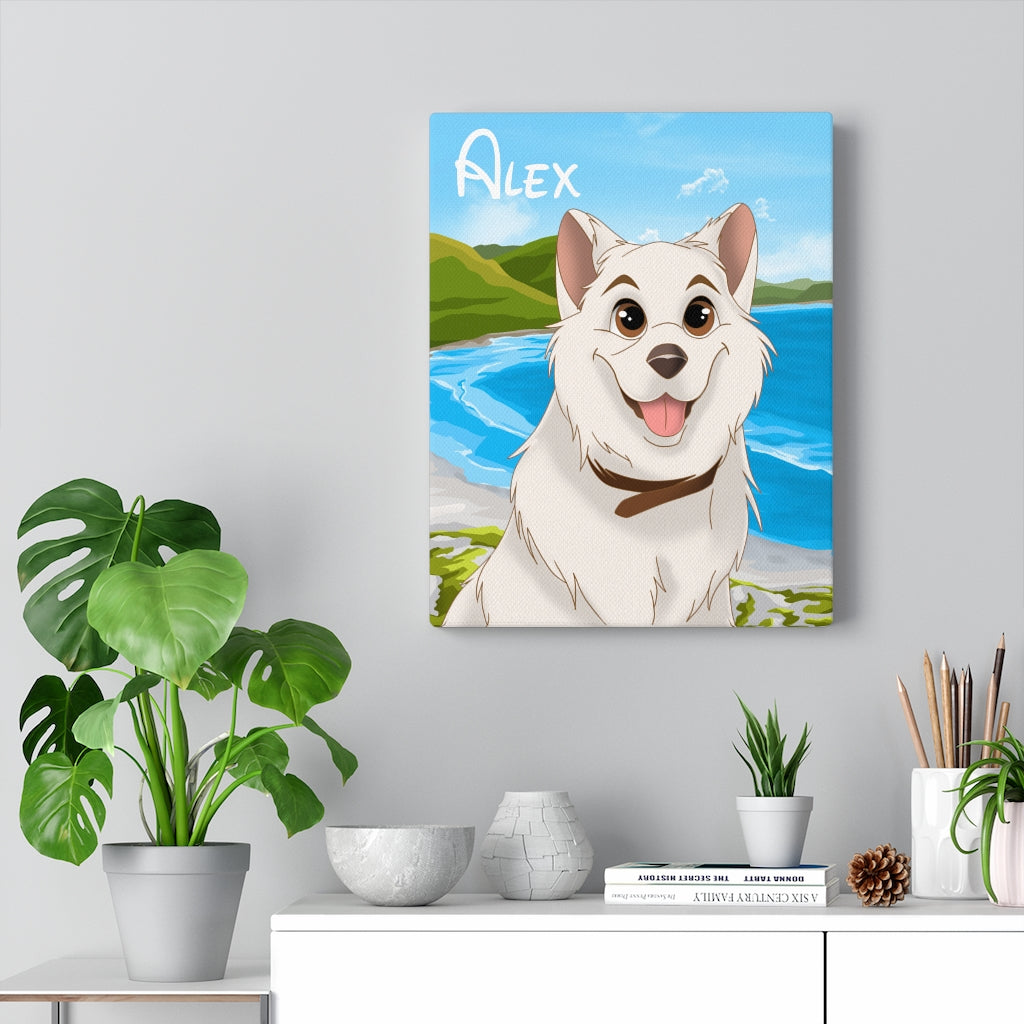 Hand-drawn Disney Style Pet Canvas (10 sizes)