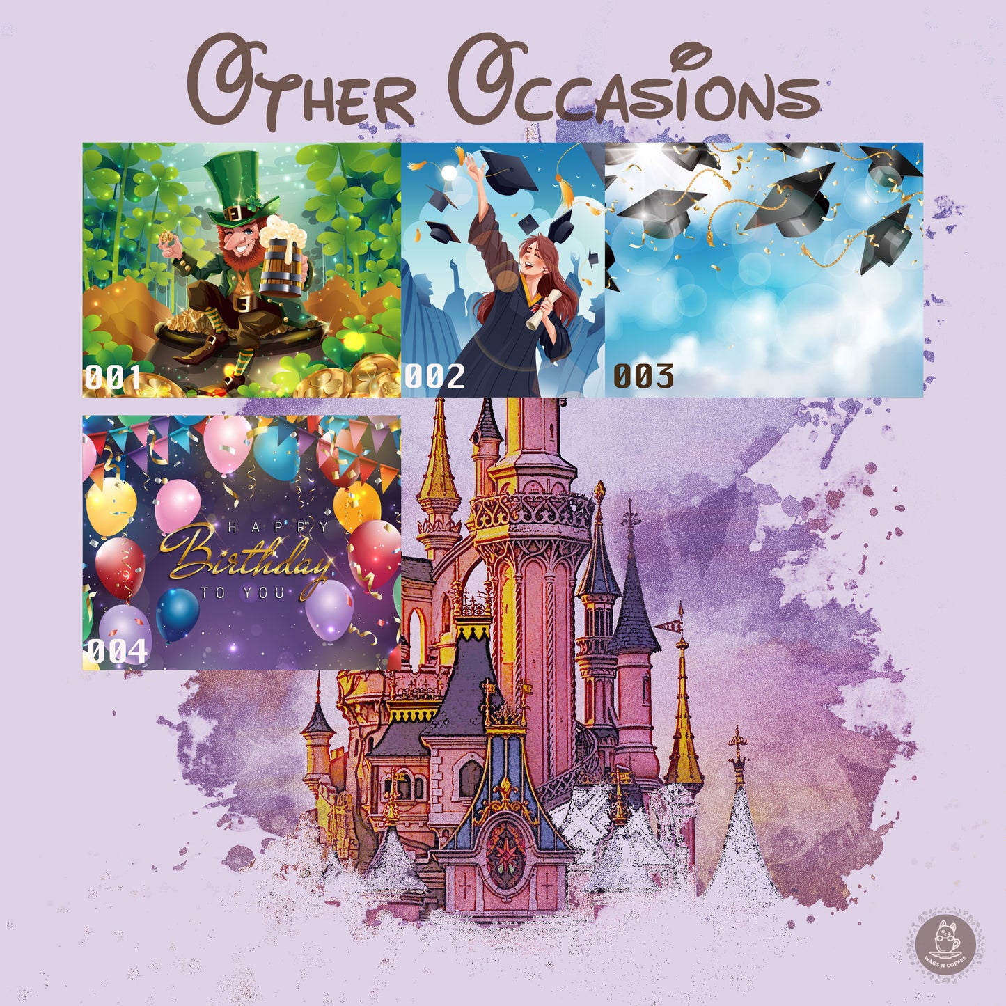 Hand-drawn Disney Style Pet Canvas (10 sizes)