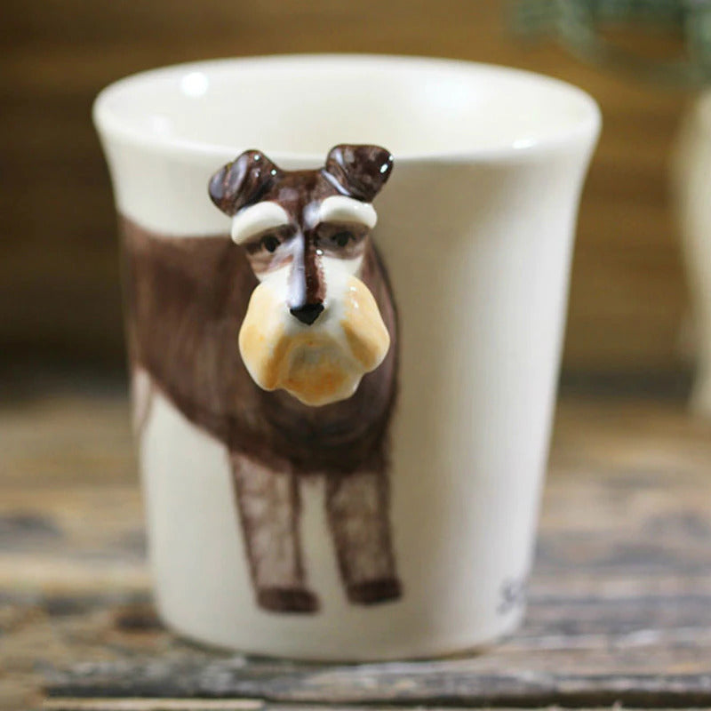 Hand-painted 3D Schnauzer Mug 8.8oz