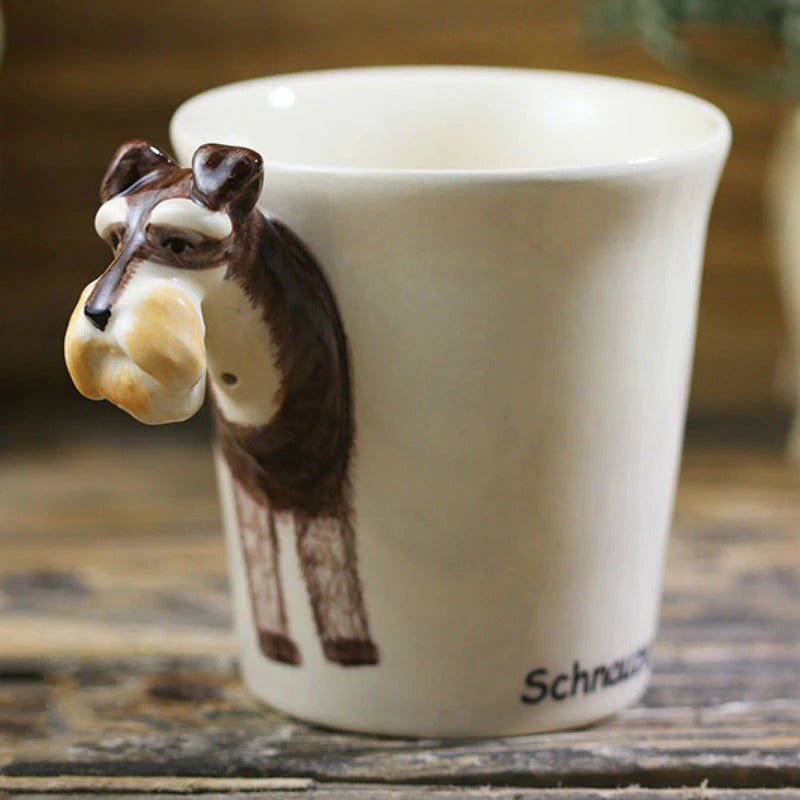 Hand-painted 3D Schnauzer Mug 8.8oz