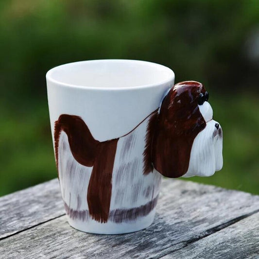Hand-painted 3D Shih Tzu Mug 8.8oz