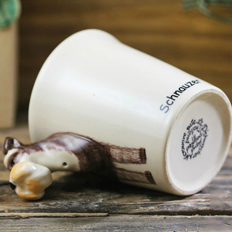 Hand-painted 3D Schnauzer Mug 8.8oz