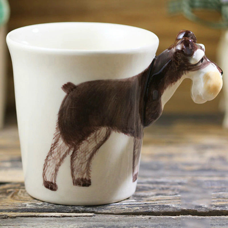 Hand-painted 3D Schnauzer Mug 8.8oz
