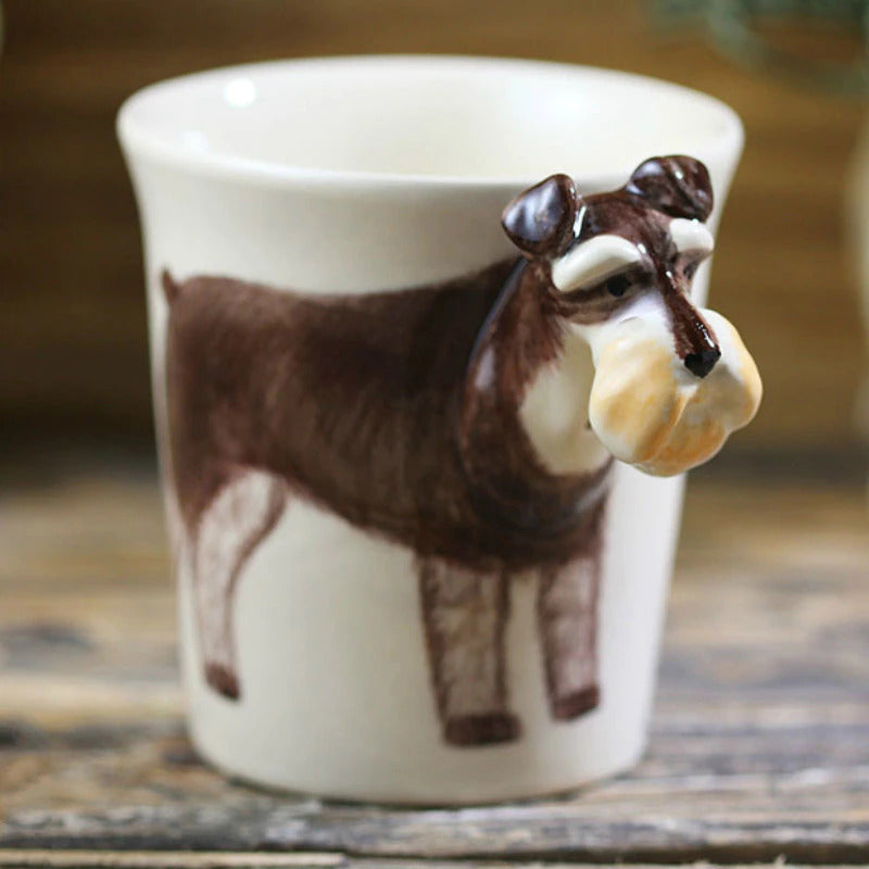 Hand-painted 3D Schnauzer Mug 8.8oz