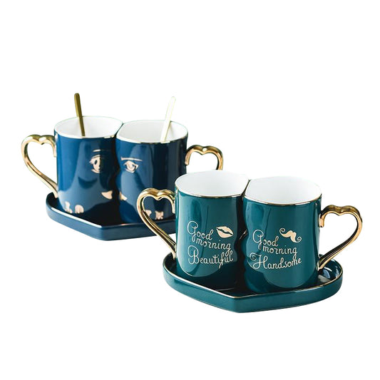 Luxury Ceramic Matching Mug Set 10.5oz