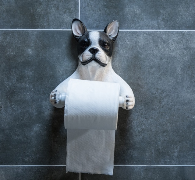 Frenchie Toilet Roll Holder 1