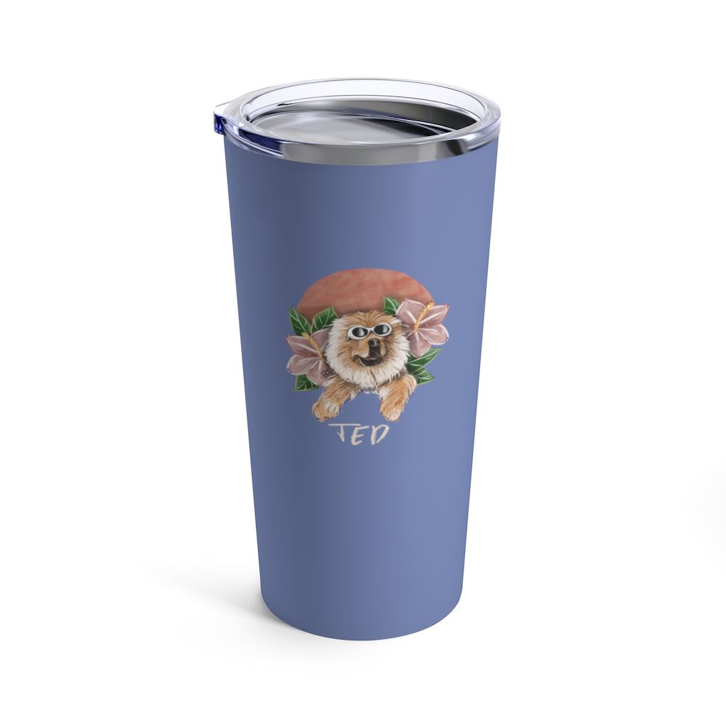 Hand-drawn Artistic Style Half-Body Pet Tumbler 20oz