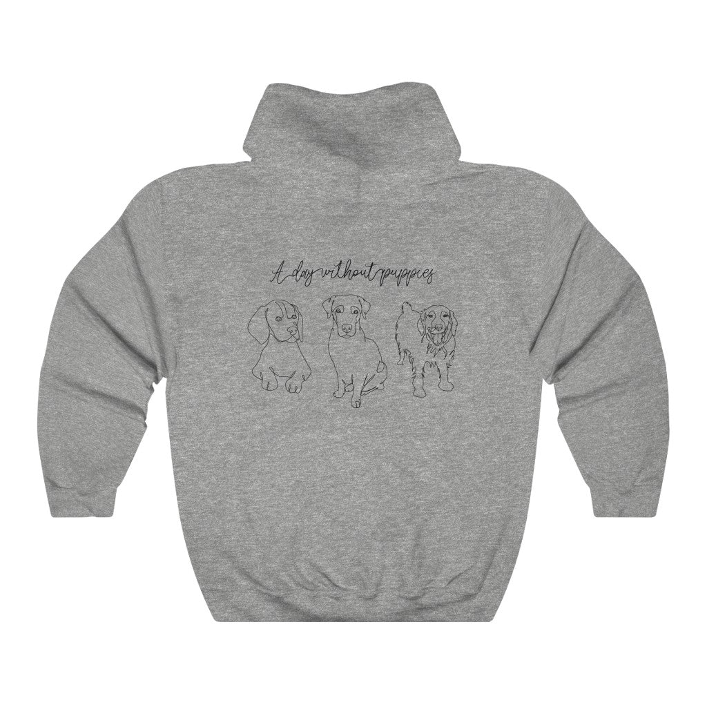 Unisex A Day Without Coffee Is Like ... A Day Without Puppies Double-sided Hoodie