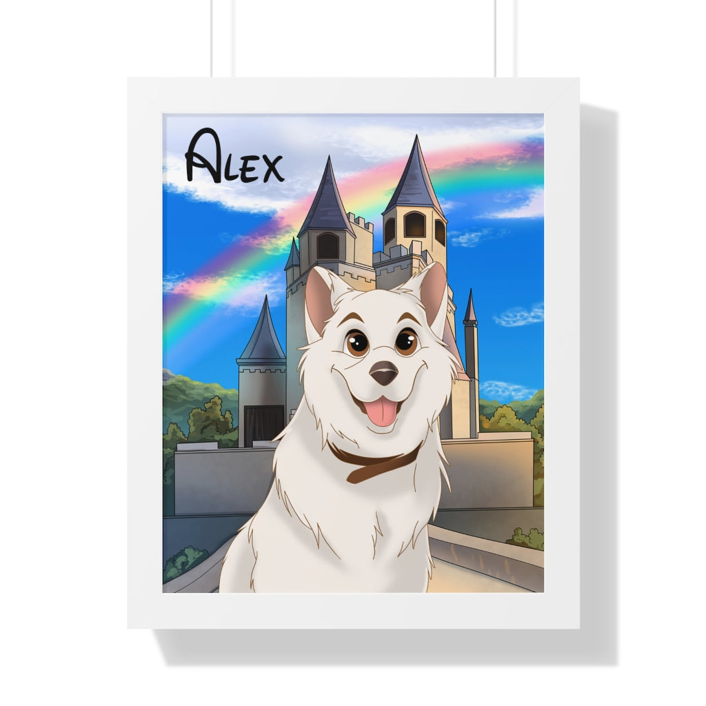Disney Style Framed Vertical Pet Poster (6 sizes)