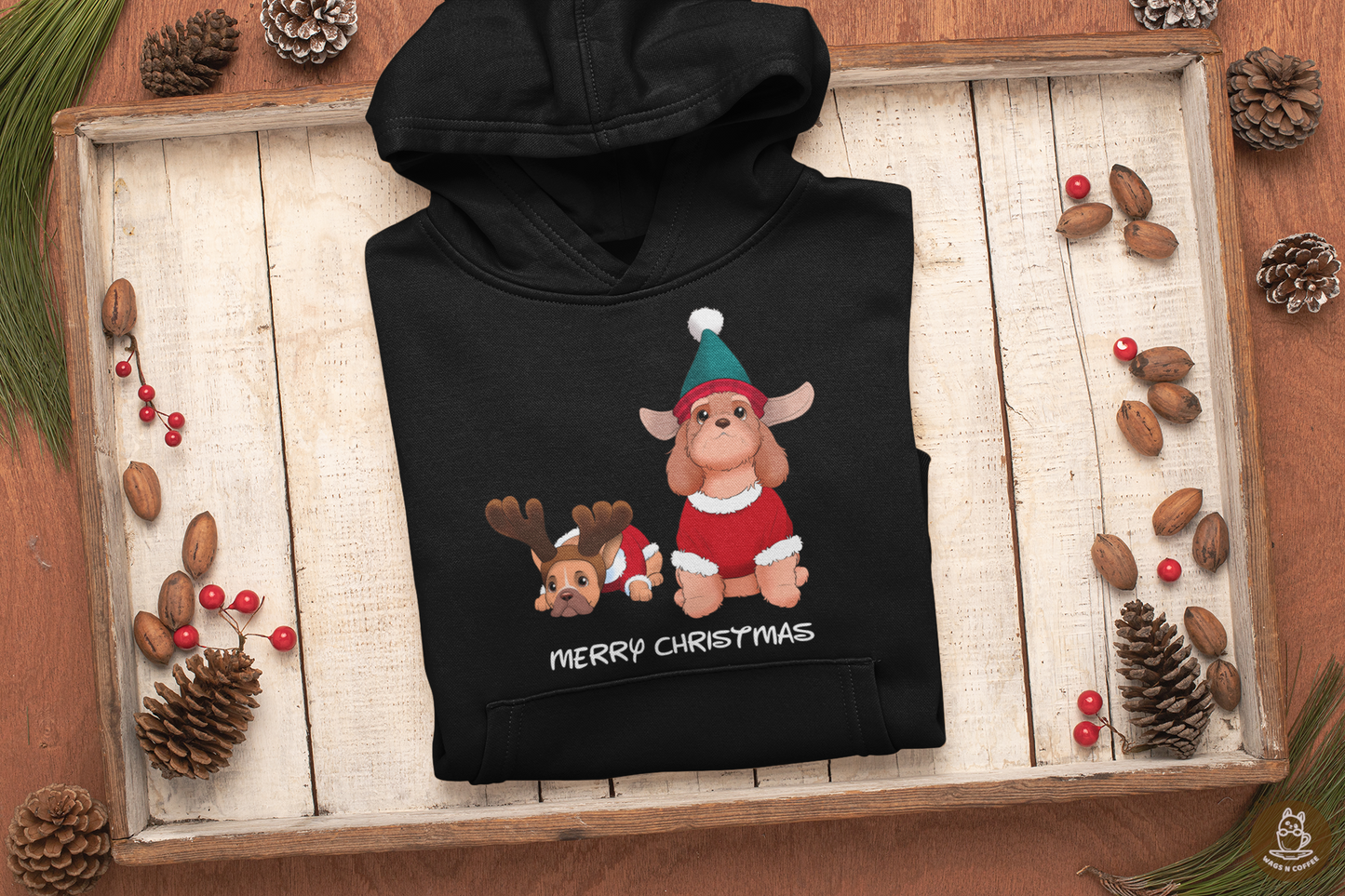 Unisex Hand-drawn Disney Style Pet Illustration Hoodie