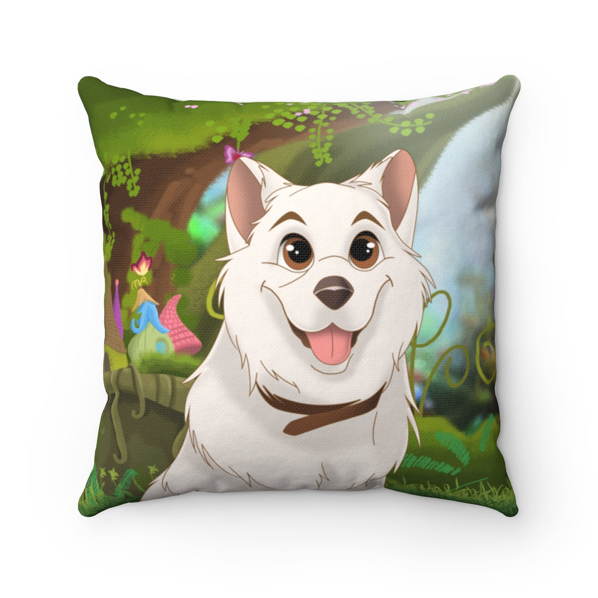 Custom Hand-drawn Disney Style Pet Illustration Pillow (4 sizes)
