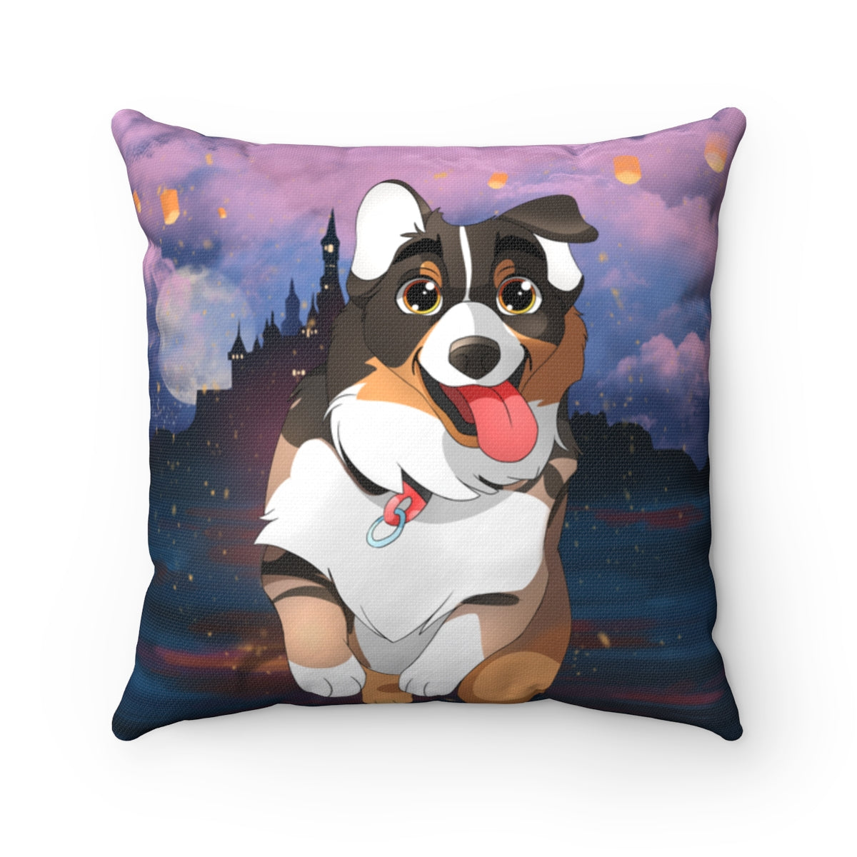 Custom Hand-drawn Disney Style Pet Illustration Pillow (4 sizes)