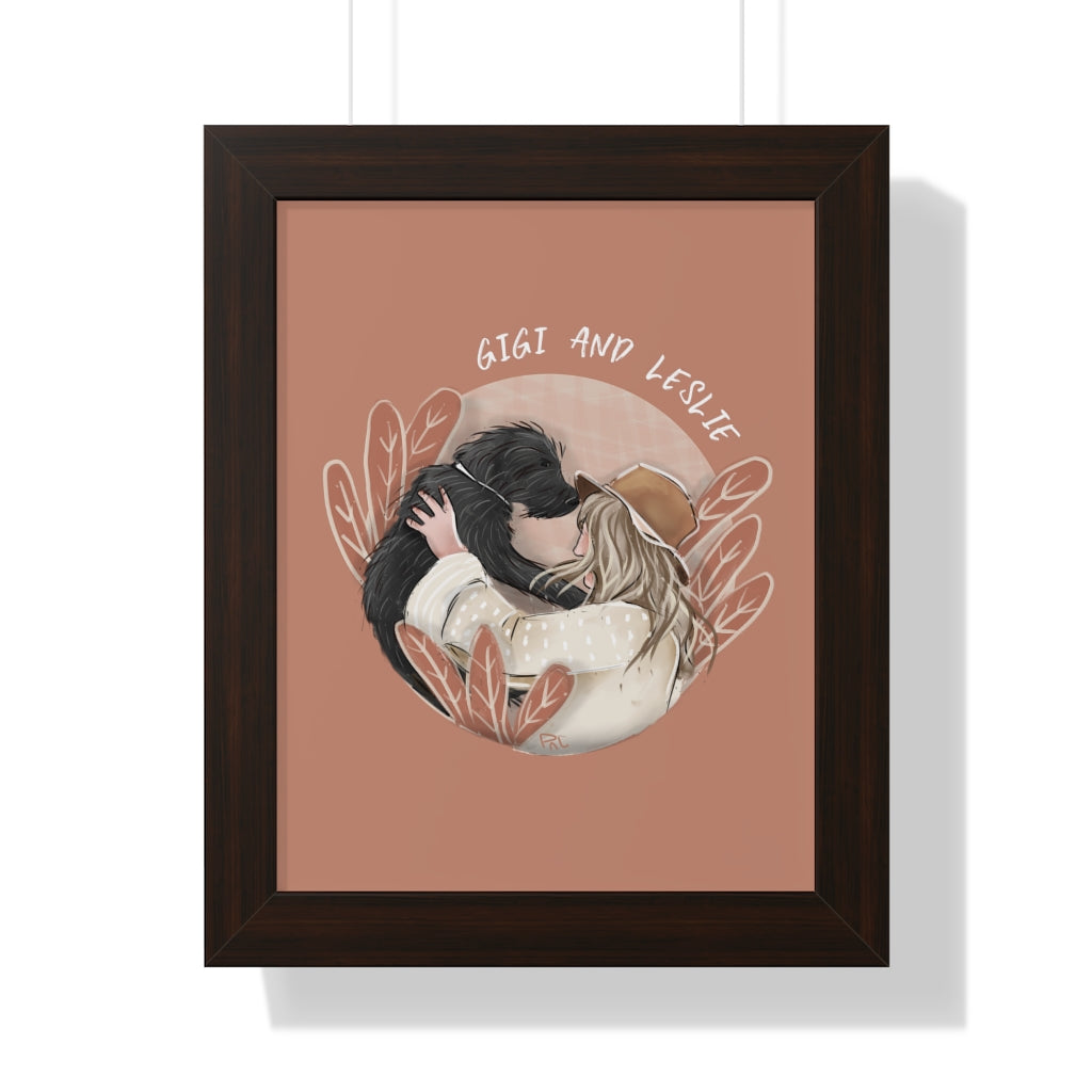 Framed Vertical Artistic Half-Body Poster (6 sizes)