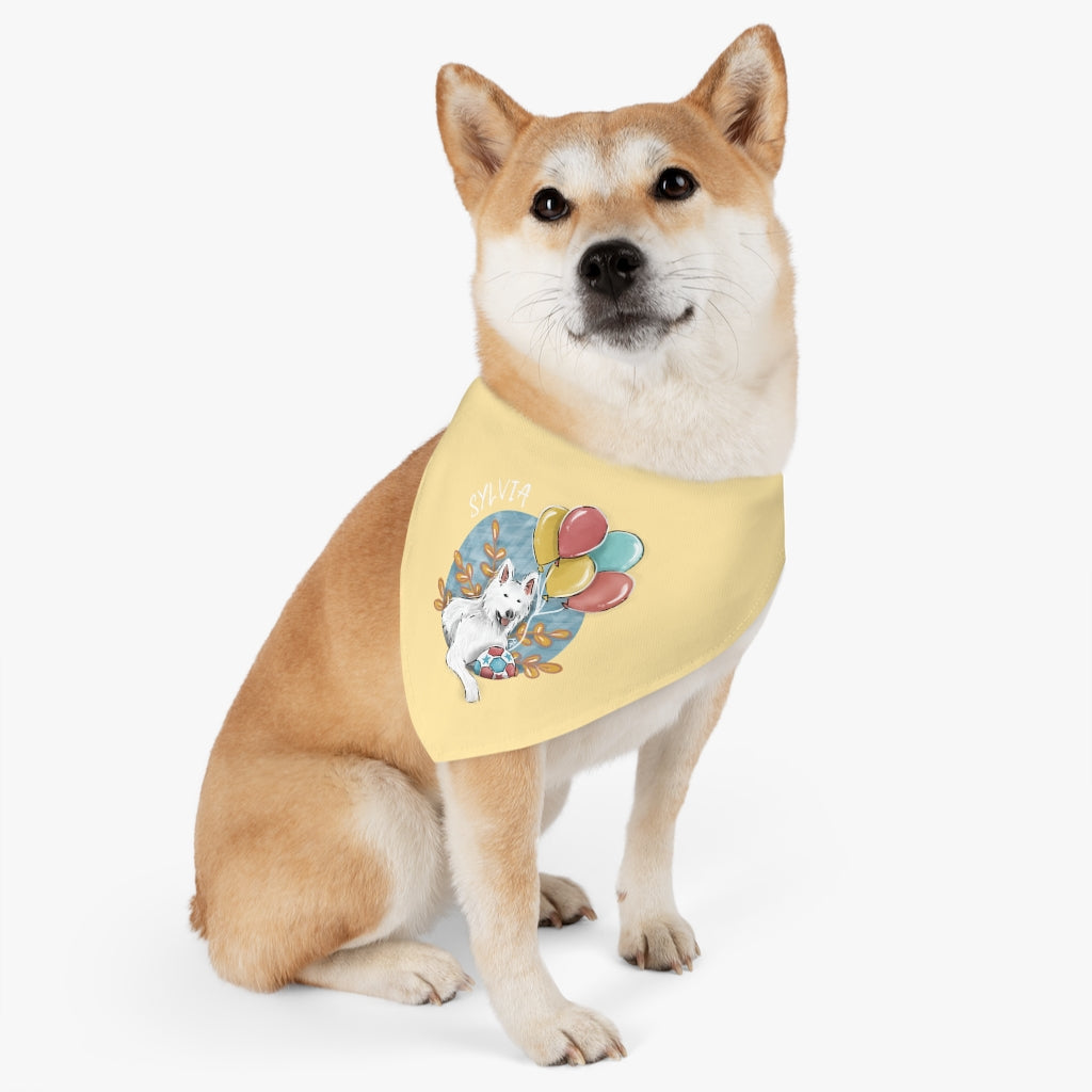 Custom Artistic Half-Body Style Pet Illustration Bandana (3 sizes)