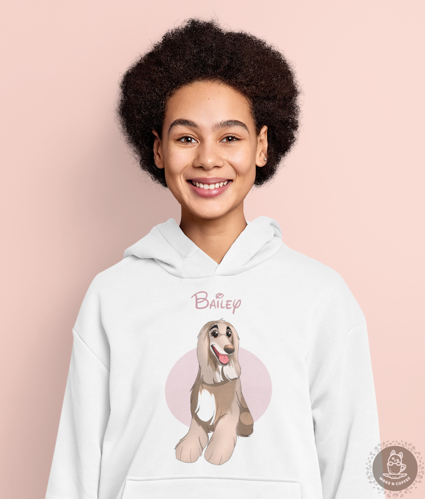 Unisex Hand-drawn Disney Style Pet Illustration Hoodie
