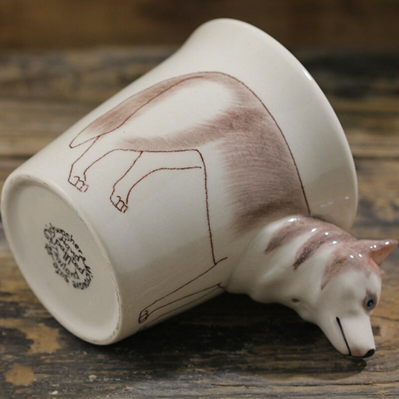 Hand-painted 3D Siberian Husky Mug 1-10.6oz
