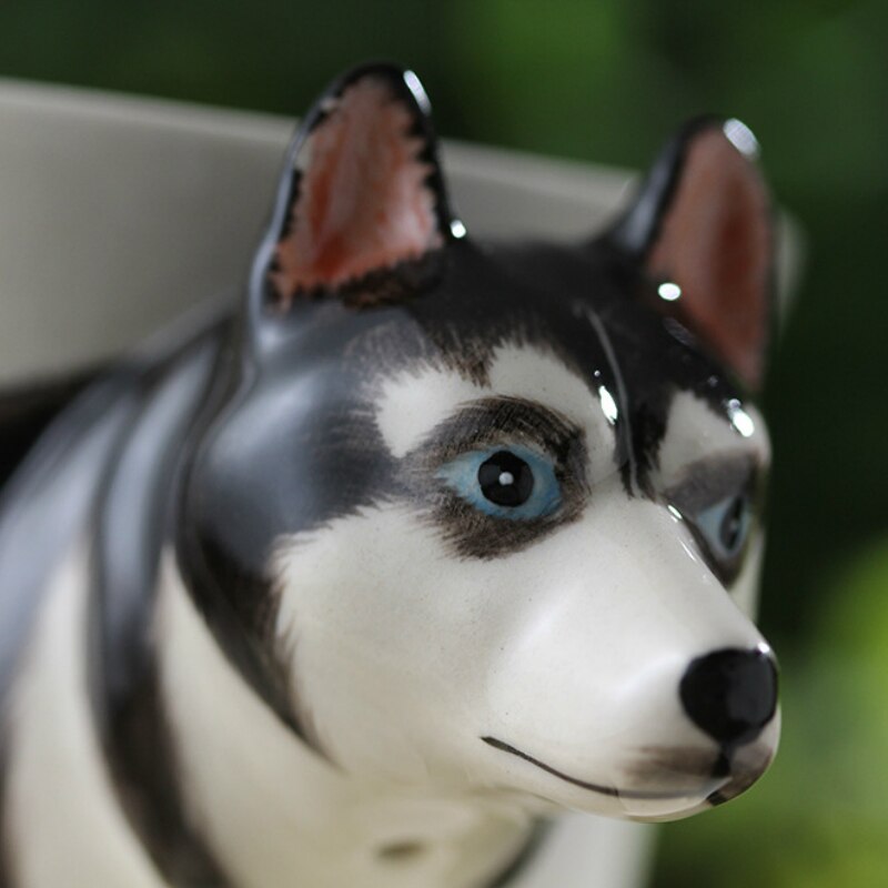 Hand-painted 3D Siberian Husky Mug 2-10.6oz