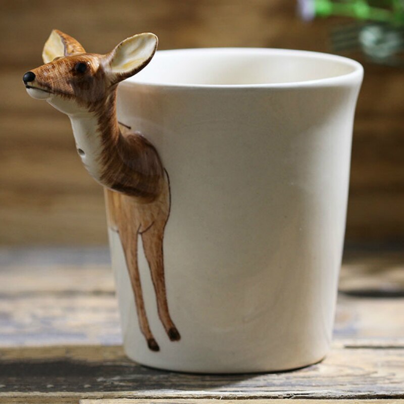 Hand-painted 3D Deer Mug 7oz
