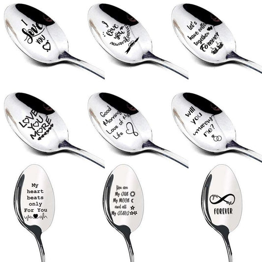 Stamped Love Message Spoon