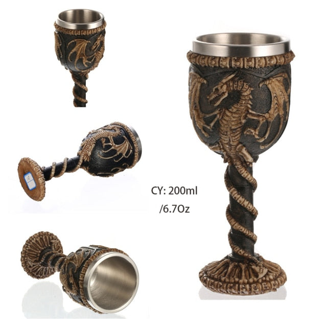 Hand-painted Viking Goblets 6.7oz