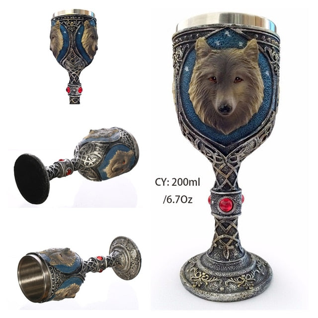 Hand-painted Viking Goblets 6.7oz