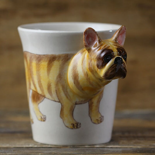 Hand-painted 3D French Bulldog Mug 8.5oz