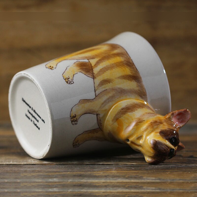 Hand-painted 3D French Bulldog Mug 8.5oz