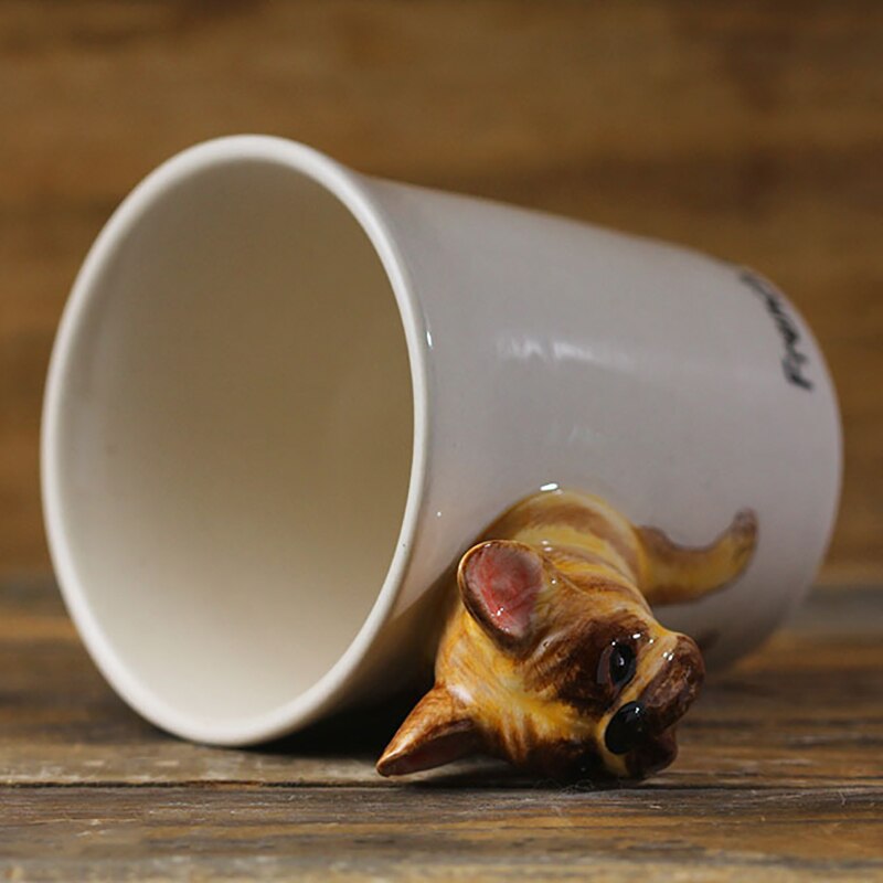 Hand-painted 3D French Bulldog Mug 8.5oz