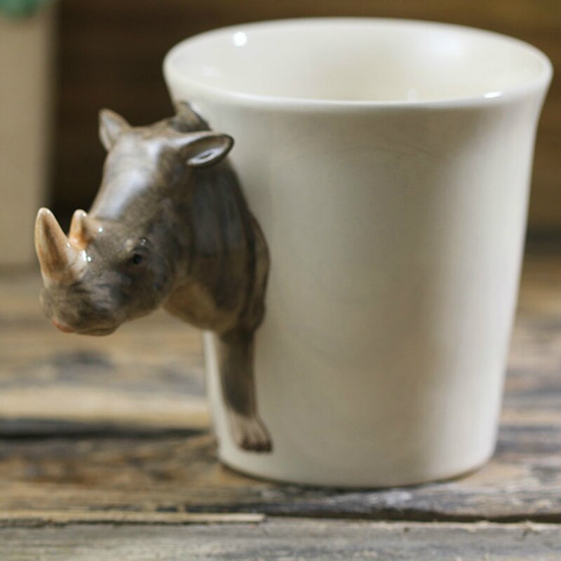 Hand-painted 3D Rhinoceros Mug 7oz