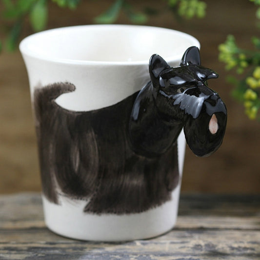 Hand-painted 3D Black Scottish Terrier Mug 8.8oz