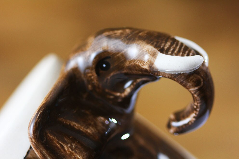 Hand-painted 3D Elephant Expresso Cup 3.4oz