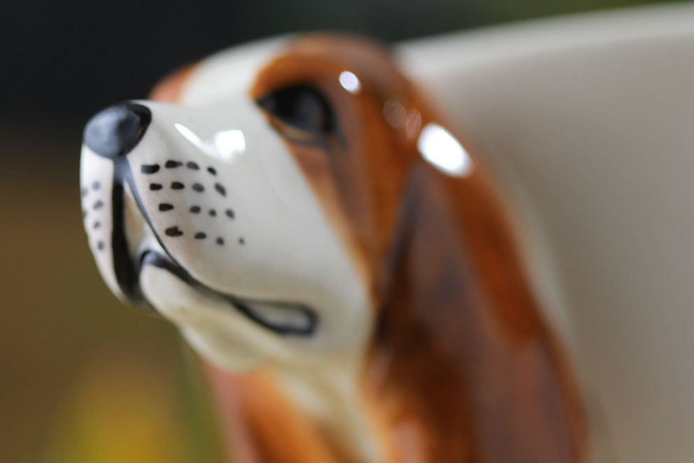 Hand-painted 3D Basset Hound Mug 10.6oz