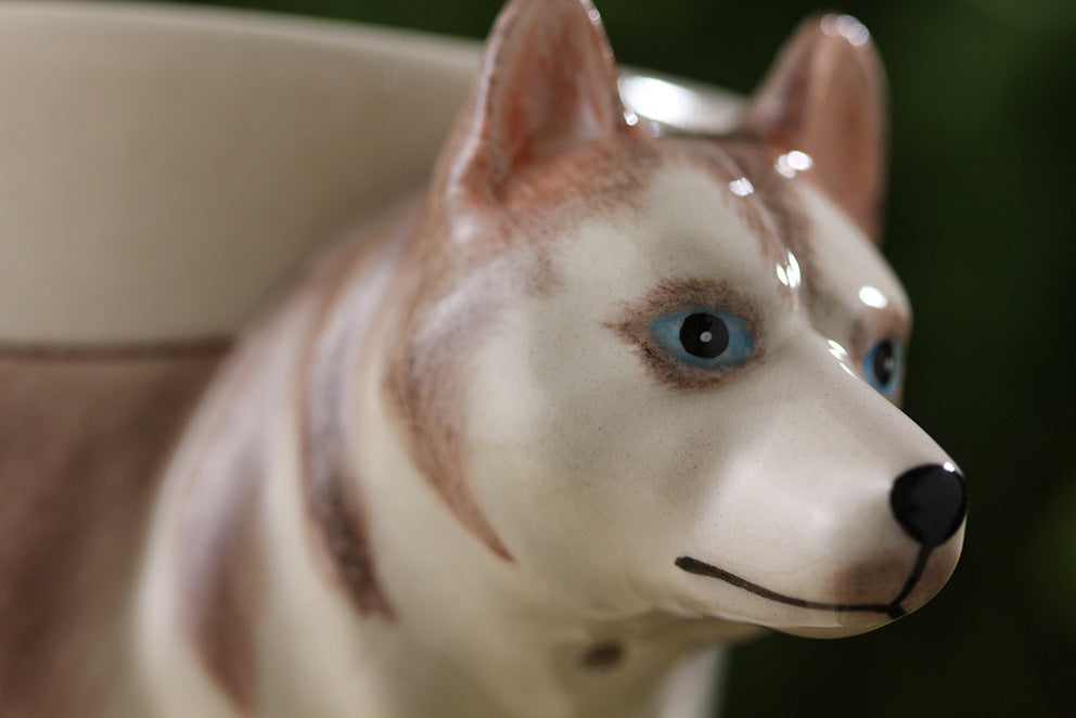 Hand-painted 3D Siberian Husky Mug 1-10.6oz