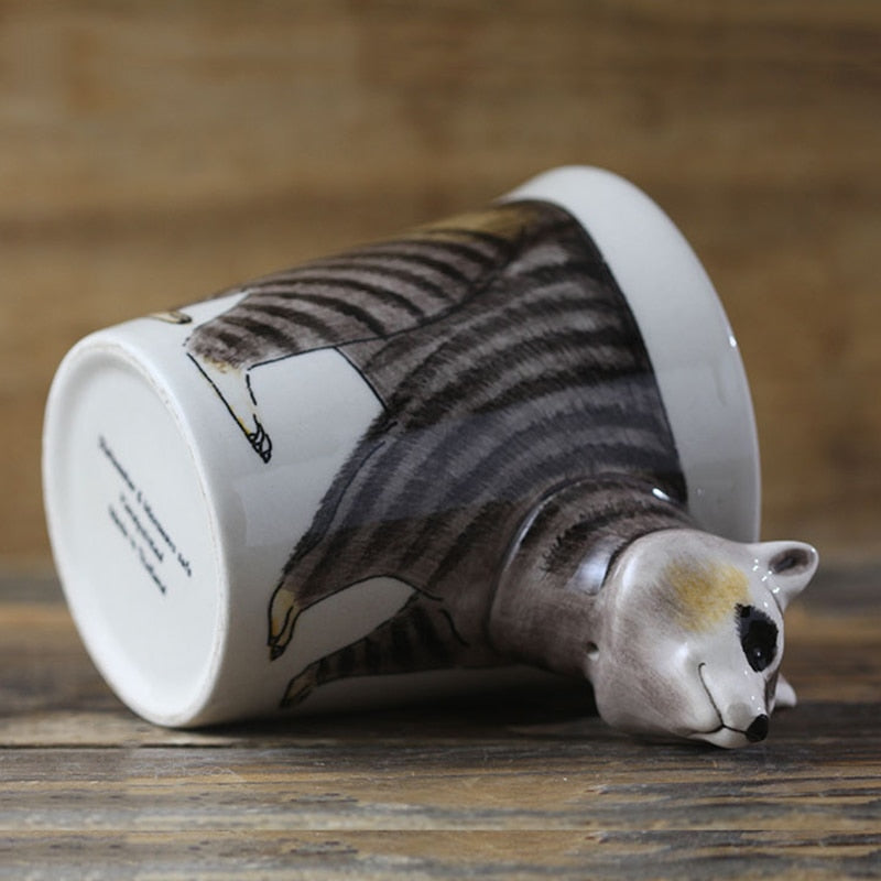 Hand-painted 3D Raccoon Mug 7oz