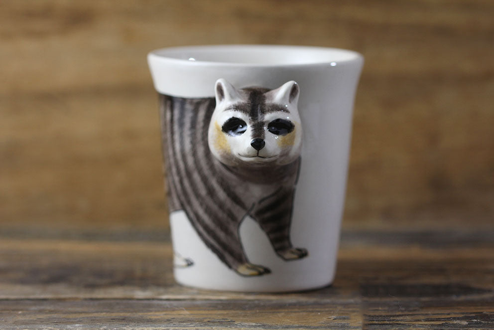Hand-painted 3D Raccoon Mug 7oz