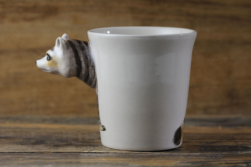 Hand-painted 3D Raccoon Mug 7oz