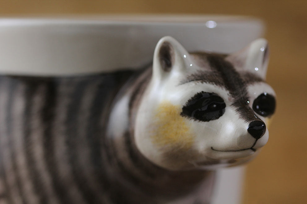 Hand-painted 3D Raccoon Mug 7oz