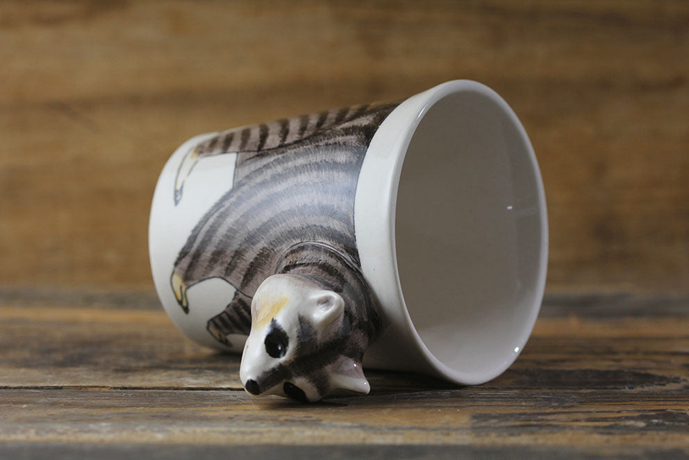 Hand-painted 3D Raccoon Mug 7oz