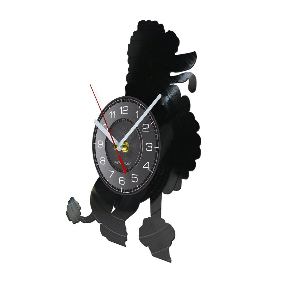 Laser-cut Repurposed Vinyl Record Clock (Poodle)